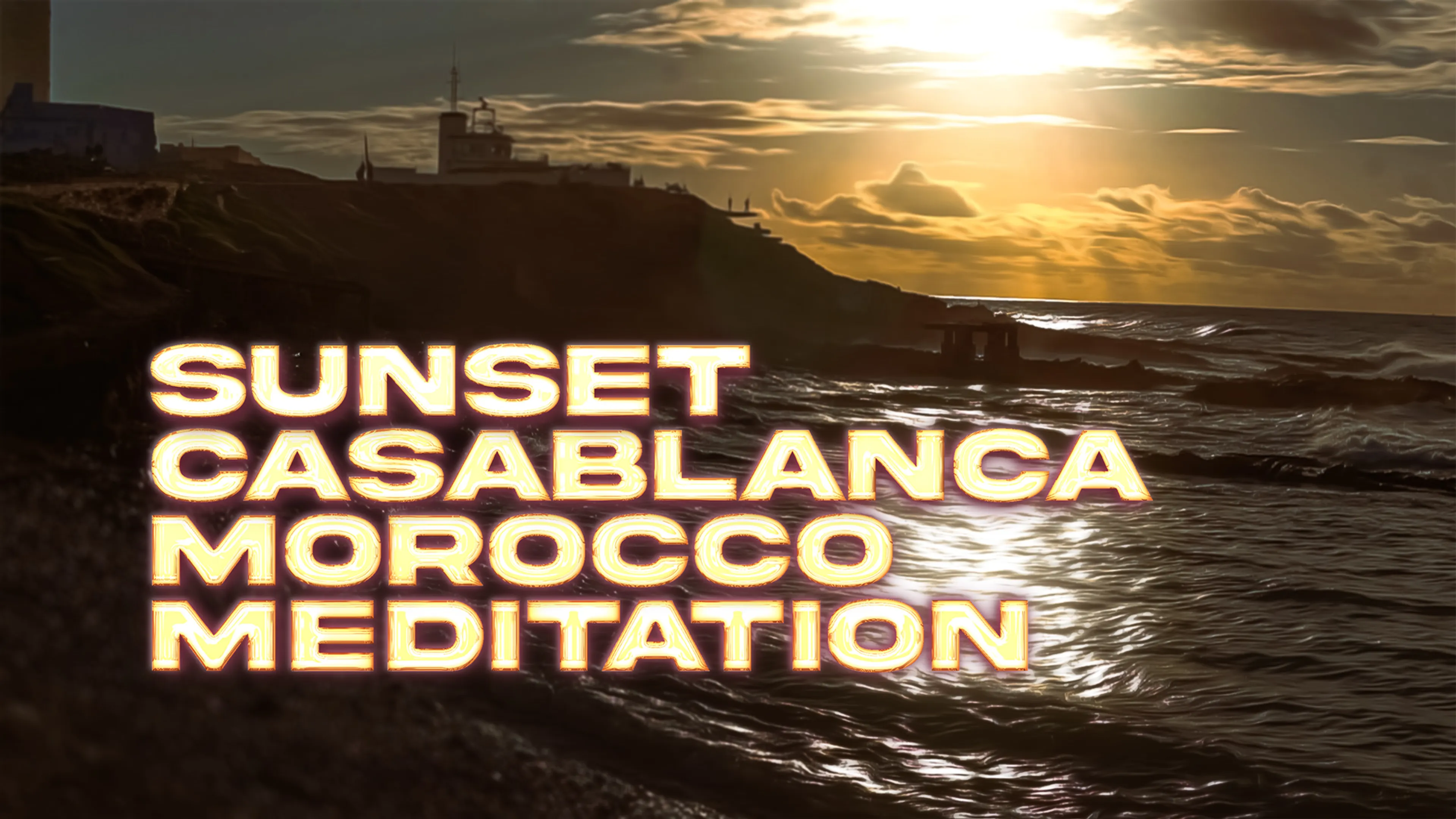Sunset Casablanca Morocco Meditation poster